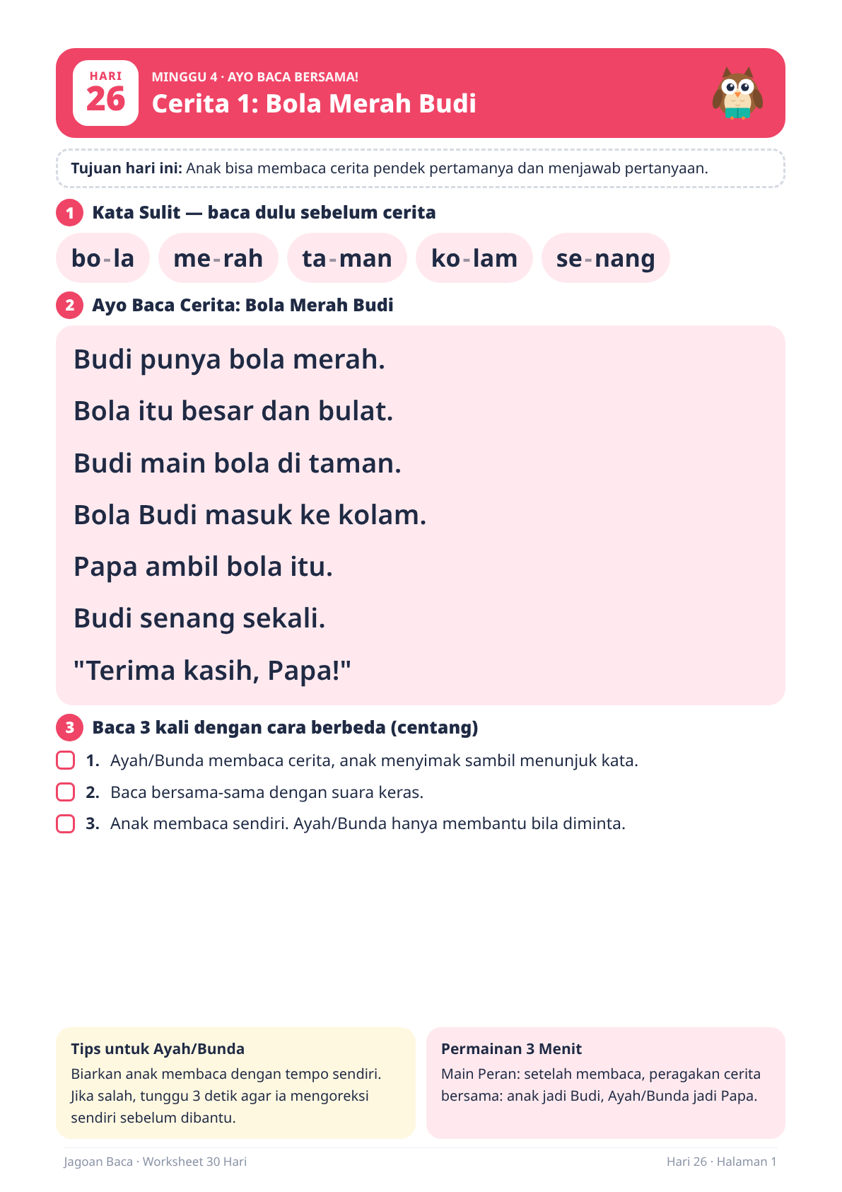Contoh halaman cerita